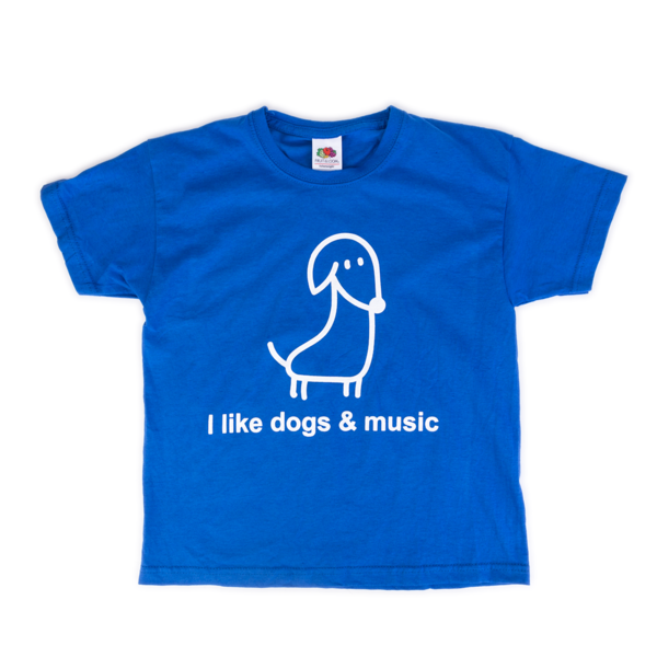 I Like Dogs & Music Kids Shirt